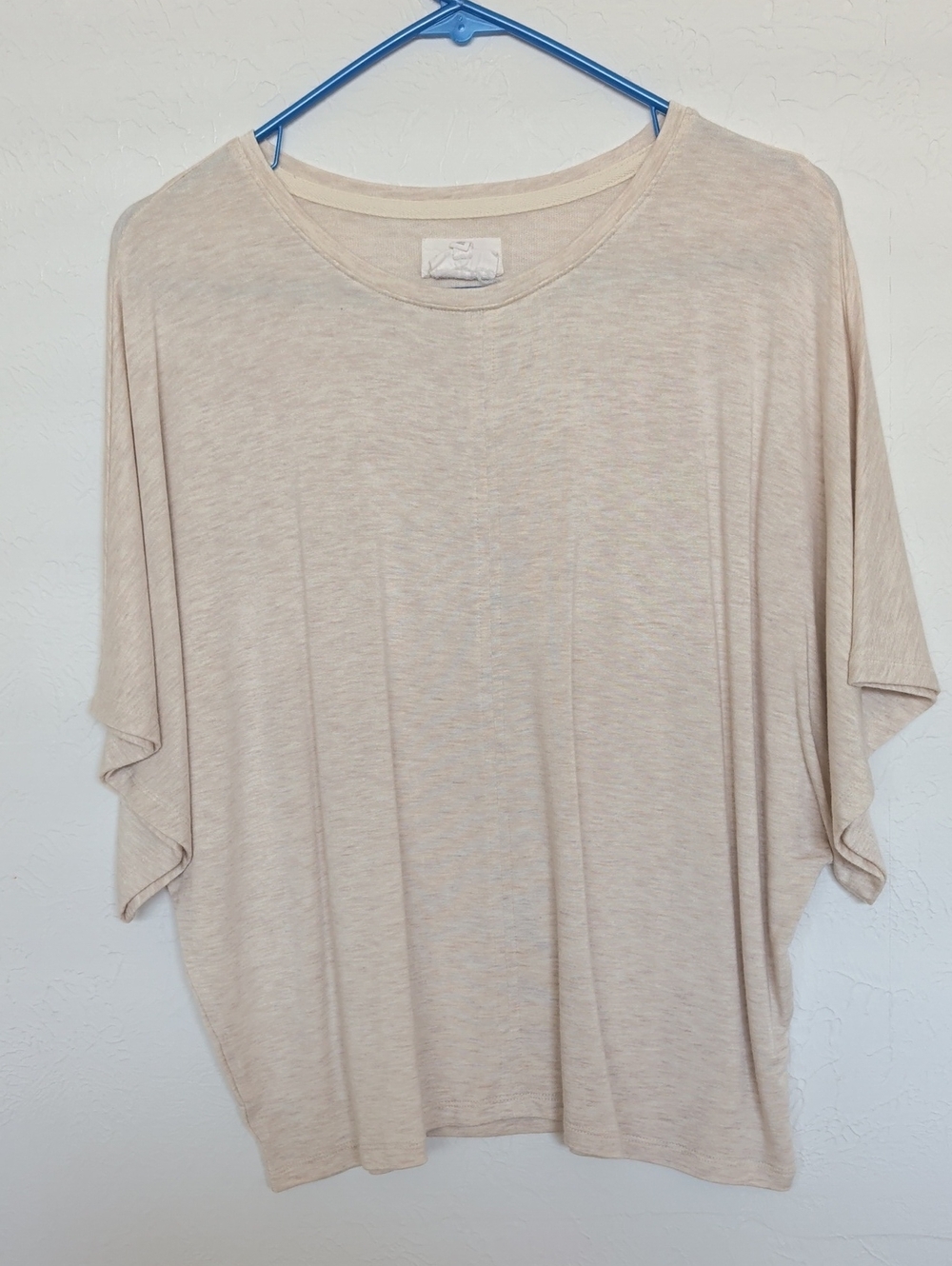 Lou & Grey Relaxed Dolman Tee in Light Beige